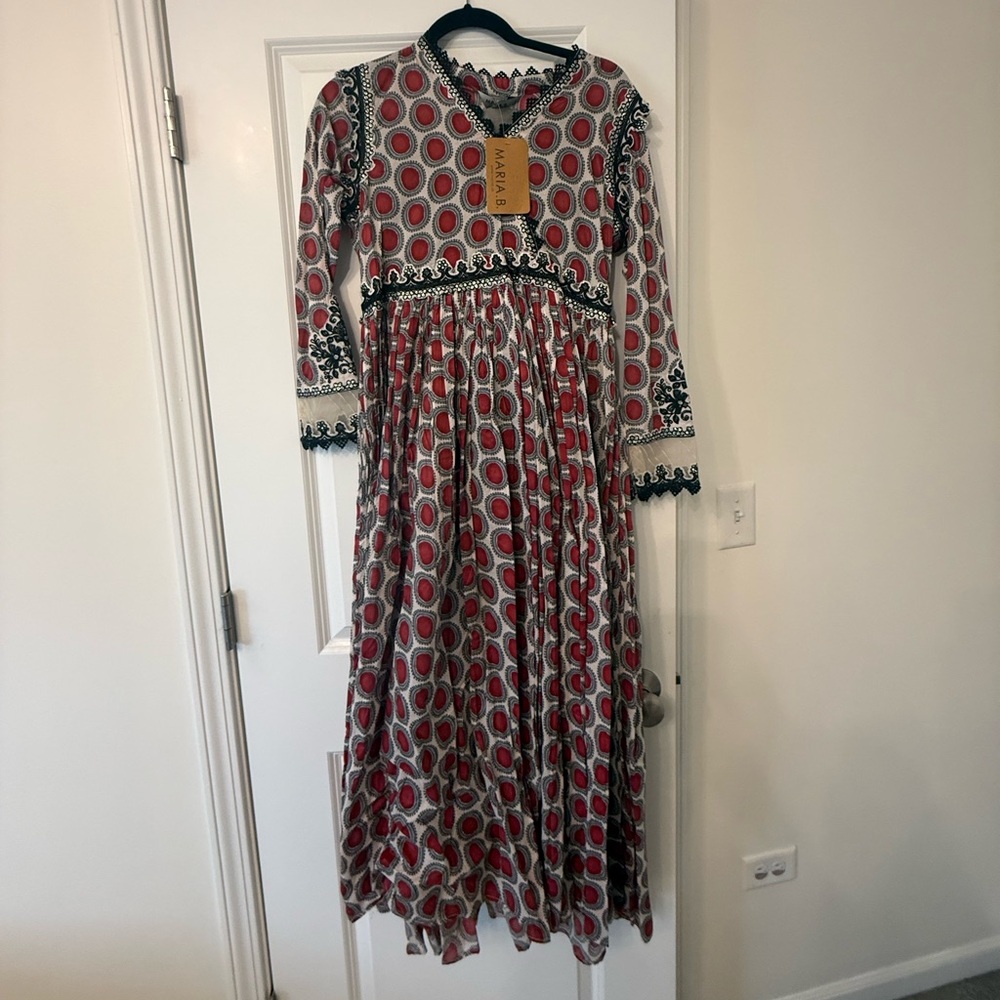 Maria B. Brand New- Cotton Anarkali Style-3 Piece Suit
